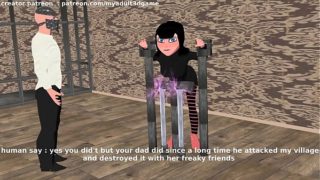 hotel transylvania mavis kidnapped and get electric t*****e and spanking on ass