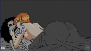 One piece nami gets fuck by brook