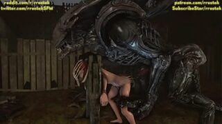 Female Shepard Mass Effect 3 fucked roughly by Huge Alien cock 3D porn