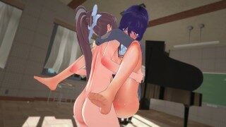 DDLC: Femboy Monika jerk off сaught by Yuri