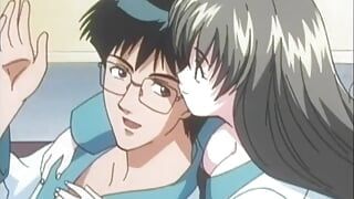 Busty japanese anime teen takes hard dick