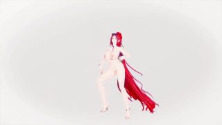 Azur Lane Alsace Hentai Nude Dance Savage Hot Sexy Big Boobs Mmd 3D Red Hair Color Edit Smixix